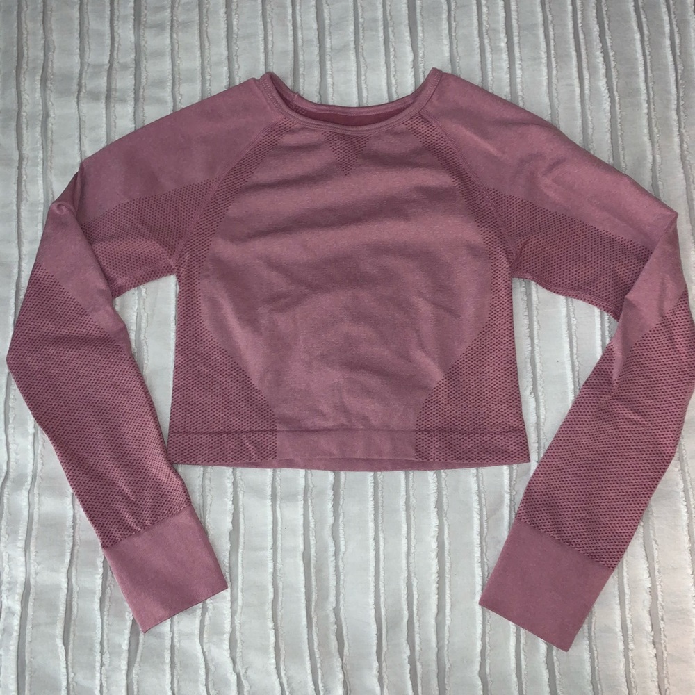 NVGTN Pastel Pink Long Sleeve Crop Top